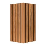 Premium 3D Composite Slatted Cladding Board Amber