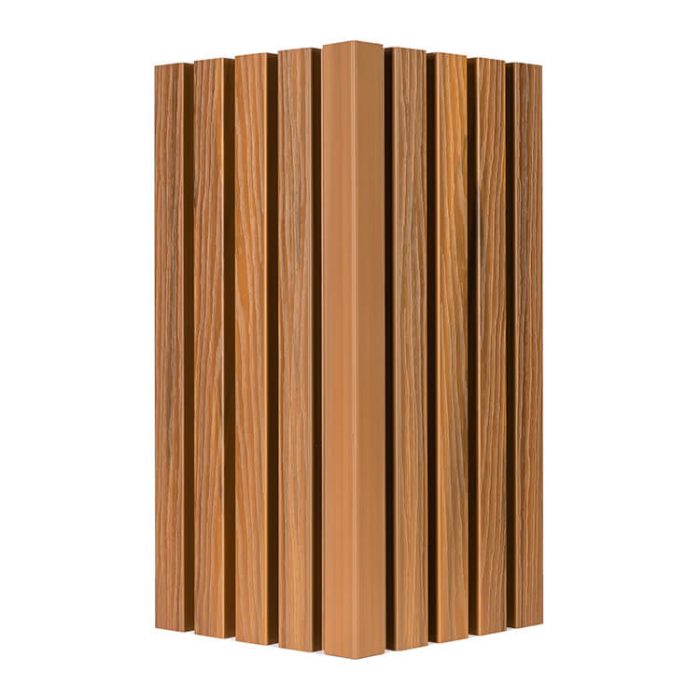 Premium 3D Composite Slatted Cladding Board Amber