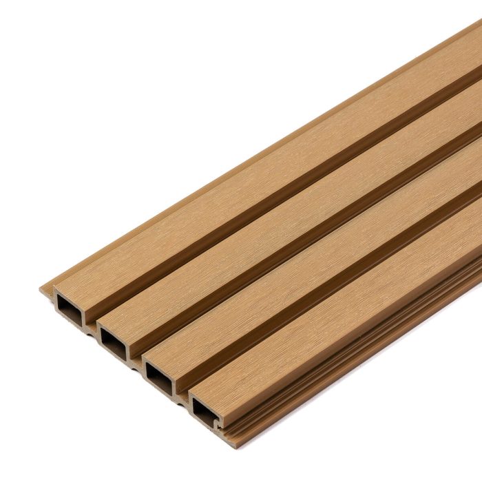 Premium Composite Slatted Cladding Board Oak