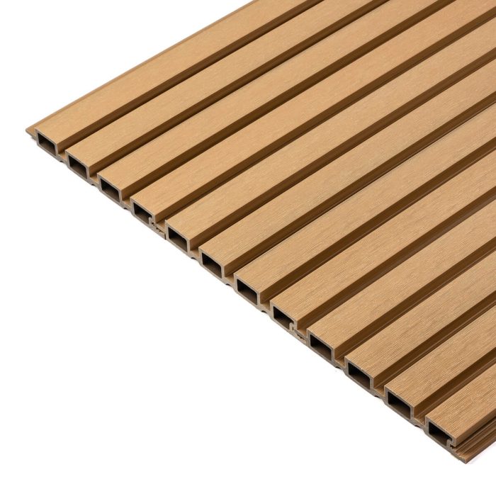 Premium Composite Slatted Cladding Board Oak