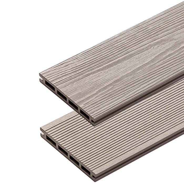 3D taupe composite decking board grey