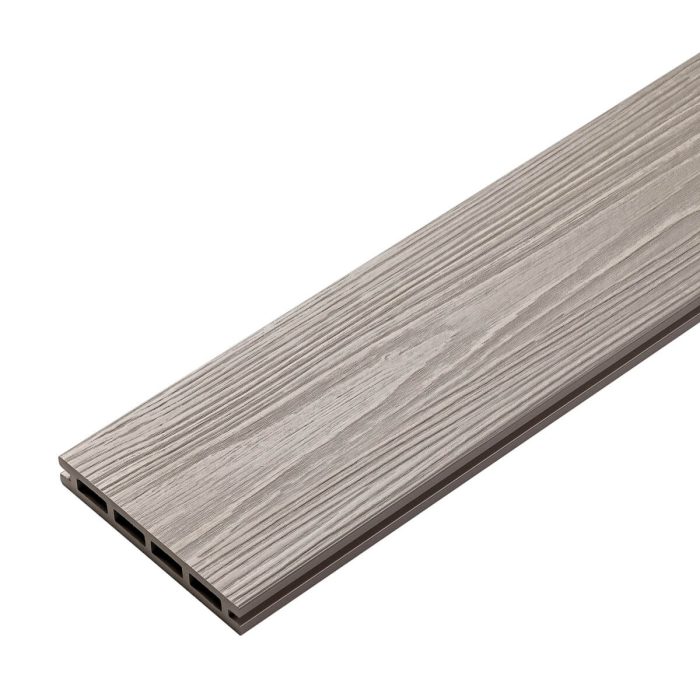 3D taupe composite decking board grey