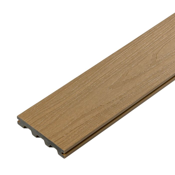 solid composite decking board light brown