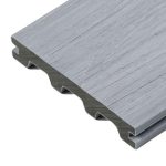 terrace decking board solid premium composite smoke white 3