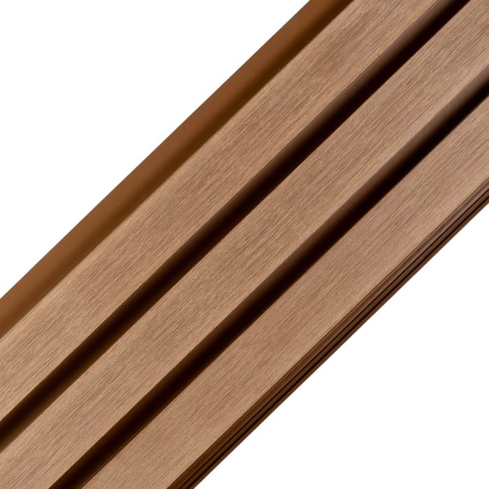 Standard Composite Slatted Cladding Board Light Brown