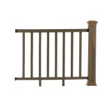 composite railing teak 8 balusters 1 post