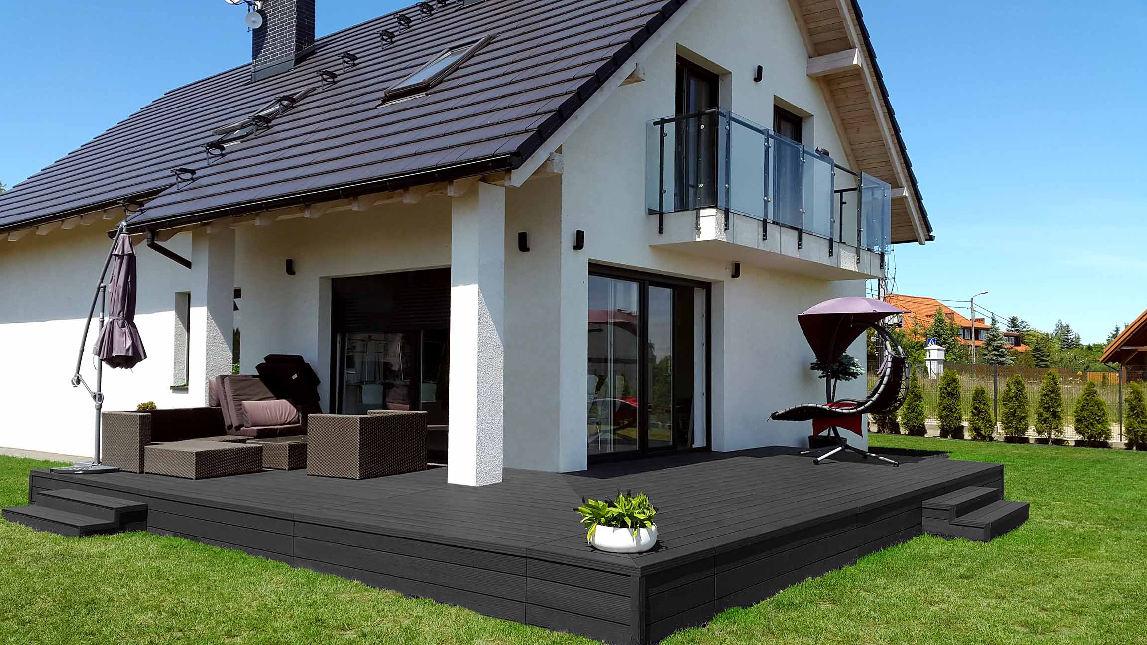 Taras z deski Kompozytowej Antracyt Standard