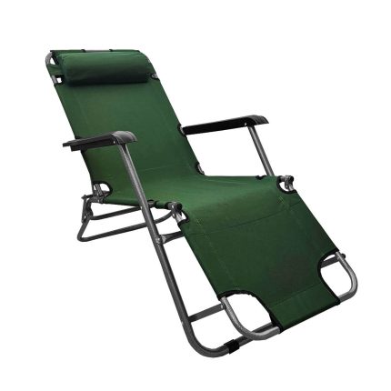 folding garden lounger green liderwood 153