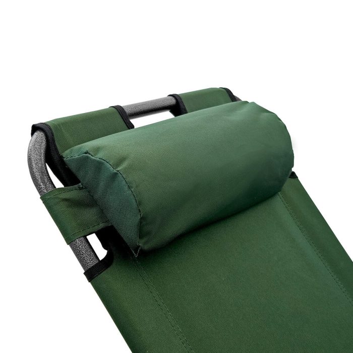 folding garden lounger green liderwood 178 3