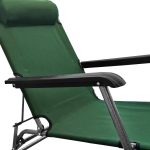 folding garden lounger green liderwood 178 6