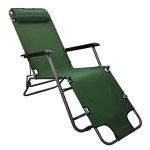 folding garden lounger green liderwood 178