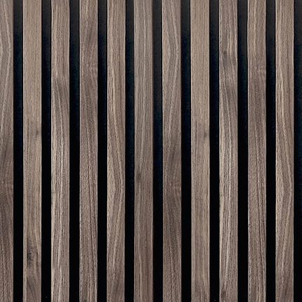 Acoustic Interior Slatted Wall Panel on Felt Rustic Oak 2,1 x 30,5 cm – 2,7 m
