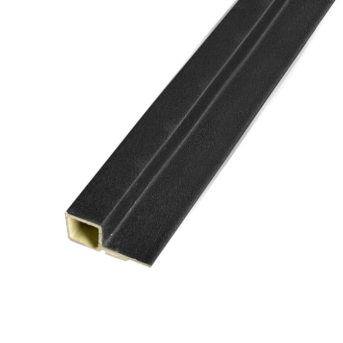 Finishing Slatted Trim Glitter Black 2,4 x 4,3 cm – 2,7 m - Image 1