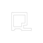 Starter Slatted Trim Glitter Black 2,4 x 2,4 cm – 2,7 m