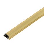 Starter-Finishing Slatted F-Type Trim WPC Trapezoid Light Oak 36,5 x 49,5 mm – 2,9 m