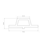 WPC Joint Trim for Slatted Cladding Trapezoid Light Oak / Black – 2.9 m - Image 2